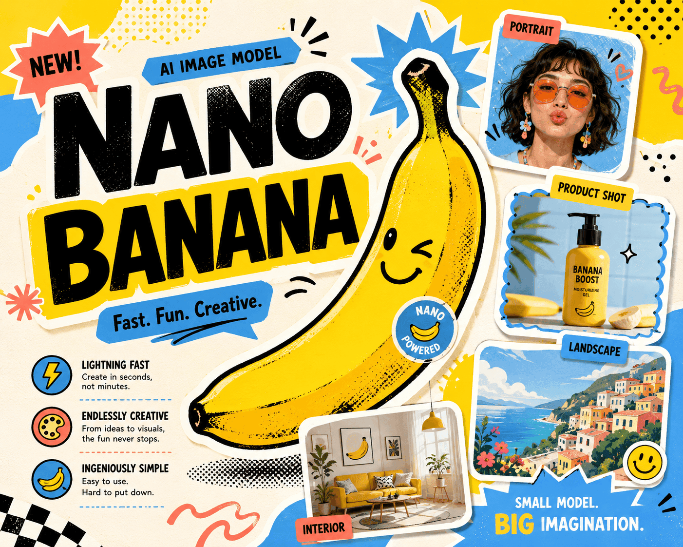 Strawberry ice cream product image created with Nano Banana
